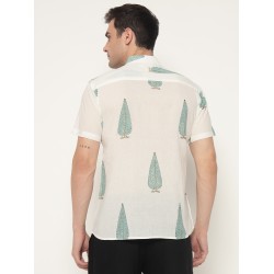 Block Printed Men’s Half Shirt 